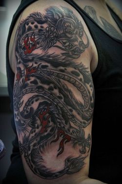 Chinese Dragon Tattoo Arm