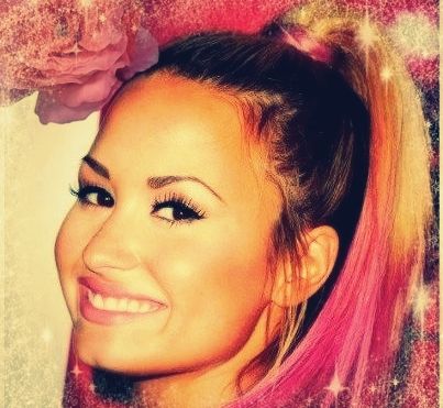 Demi Lovato 2012 Blonde And Pink Hair