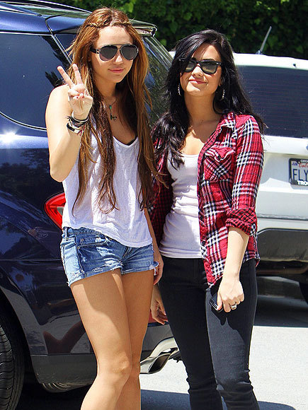 Demi Lovato And Selena Gomez And Miley Cyrus