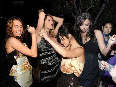 Demi Lovato And Selena Gomez And Miley Cyrus And Taylor Swift