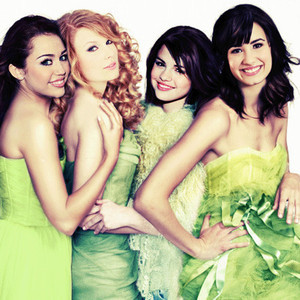 Demi Lovato And Selena Gomez And Miley Cyrus And Taylor Swift