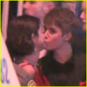 Demi Lovato And Selena Gomez Kissing Each Other On The Lips