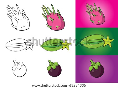 Dragon Fruit Cartoon