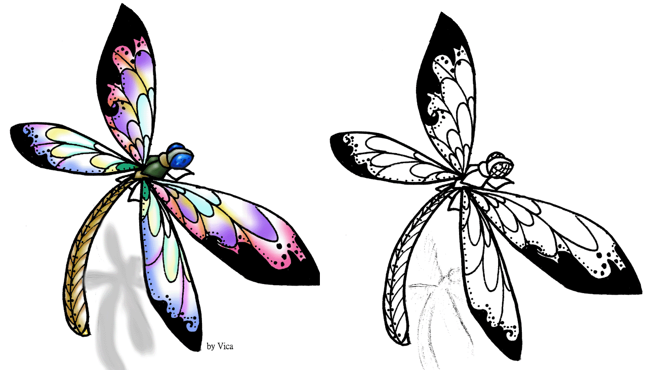 Dragonfly Drawings Tattoo