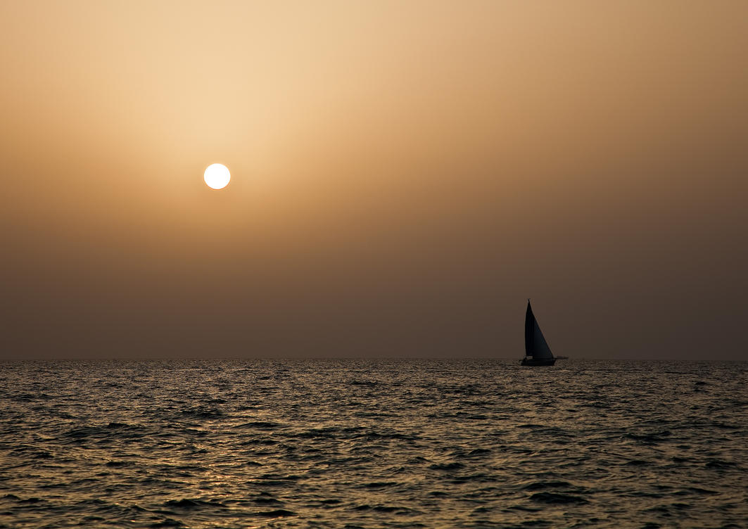 Dubai Beach Sunset