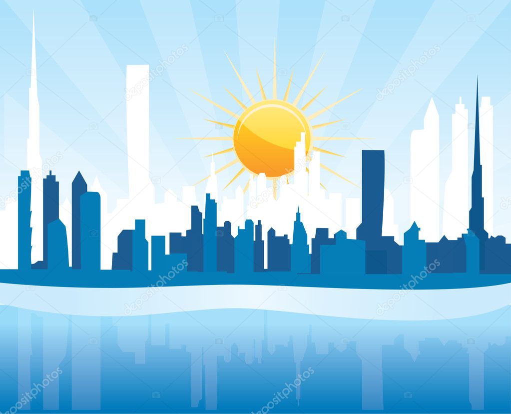 Dubai Buildings Vector