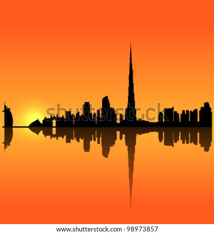 Dubai Buildings Vector