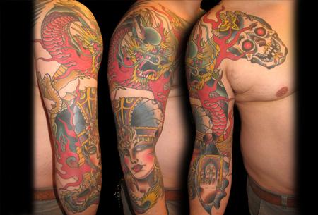 Japanese Dragon Tattoo Arm