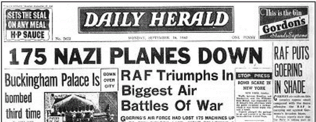 Newspaper Headlines From Ww2