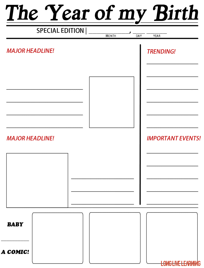 Newspaper Template Free Printable