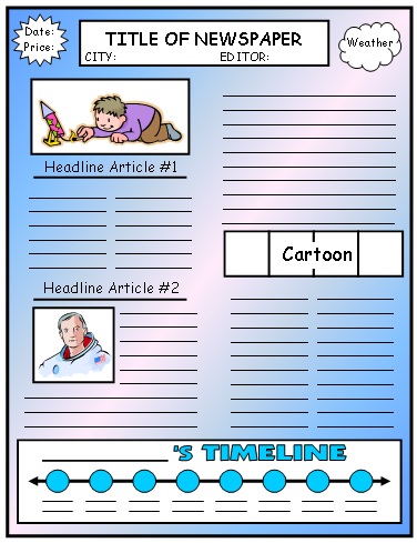 Newspaper Template Free Printable