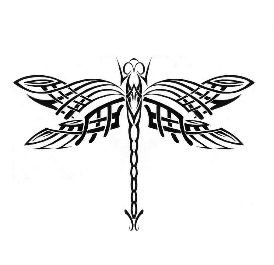 Tribal Dragonfly Tattoo Pictures