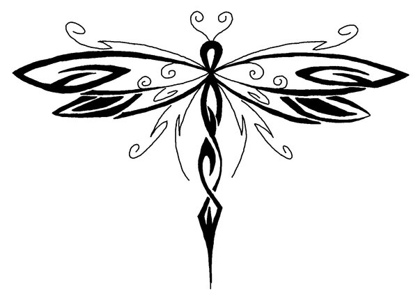 Tribal Dragonfly Tattoo Pictures