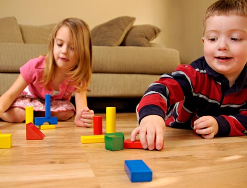 Two Children Playing Together