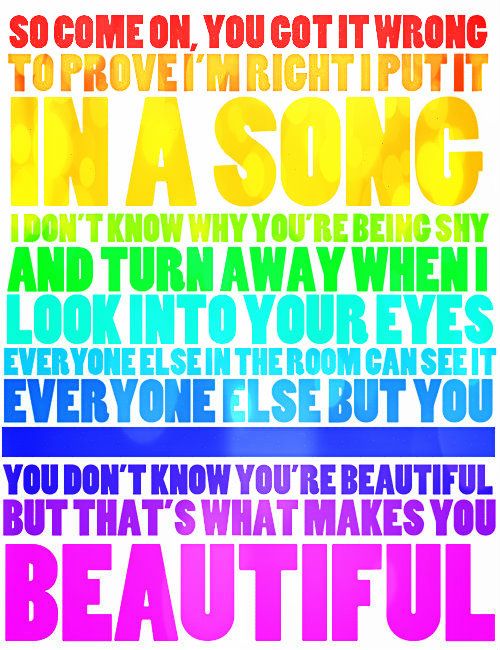 What Makes You Beautiful Lyrics Drawing