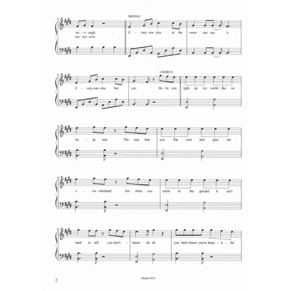 What Makes You Beautiful Piano Notes For Beginners