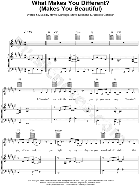What Makes You Beautiful Sheet Music For Clarinet