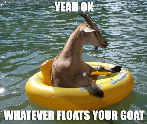 Yeah Whatever Floats Your Goat